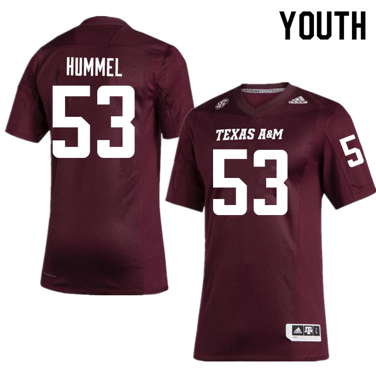 Youth #53 Houston Hummel Texas A&M Aggies College Football Jerseys Sale-Maroon